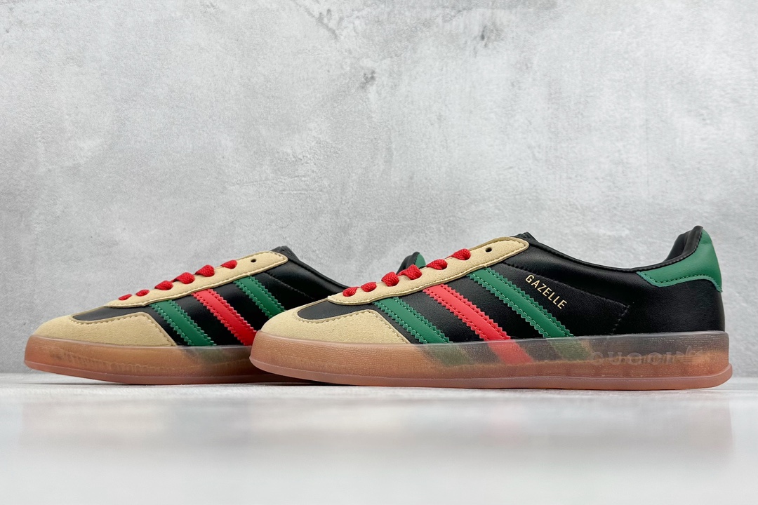 150 古驰Gucci x 阿迪达斯Adidas Originals Gazelle 羚羊系列低帮复古百搭休闲运动板鞋 IA9089