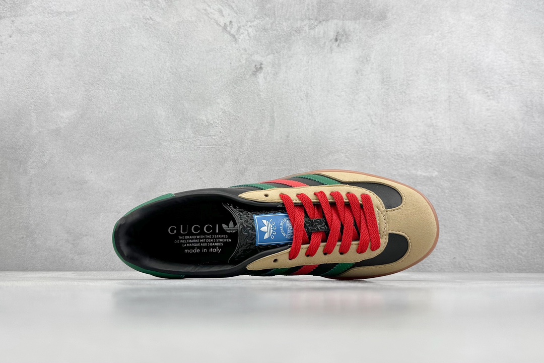 150 古驰Gucci x 阿迪达斯Adidas Originals Gazelle 羚羊系列低帮复古百搭休闲运动板鞋 IA9089