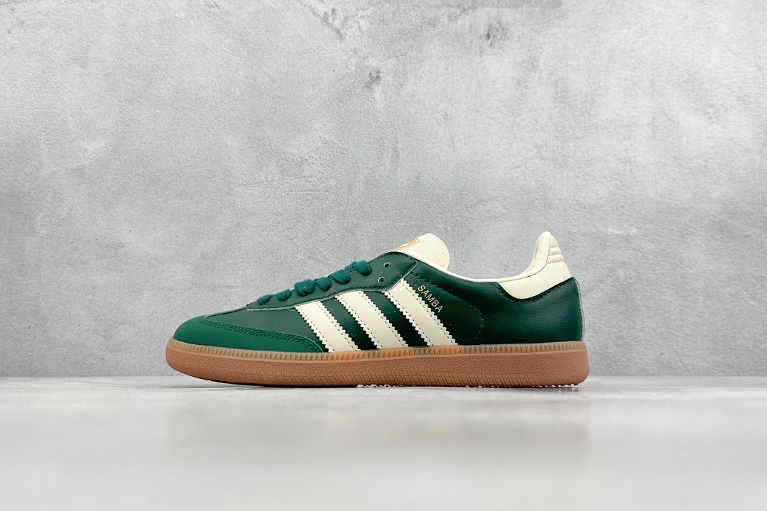 150 Adidas Originals Samba OG”Collegiate Green Gum”桑巴舞板鞋 绿奶油白 IE0872