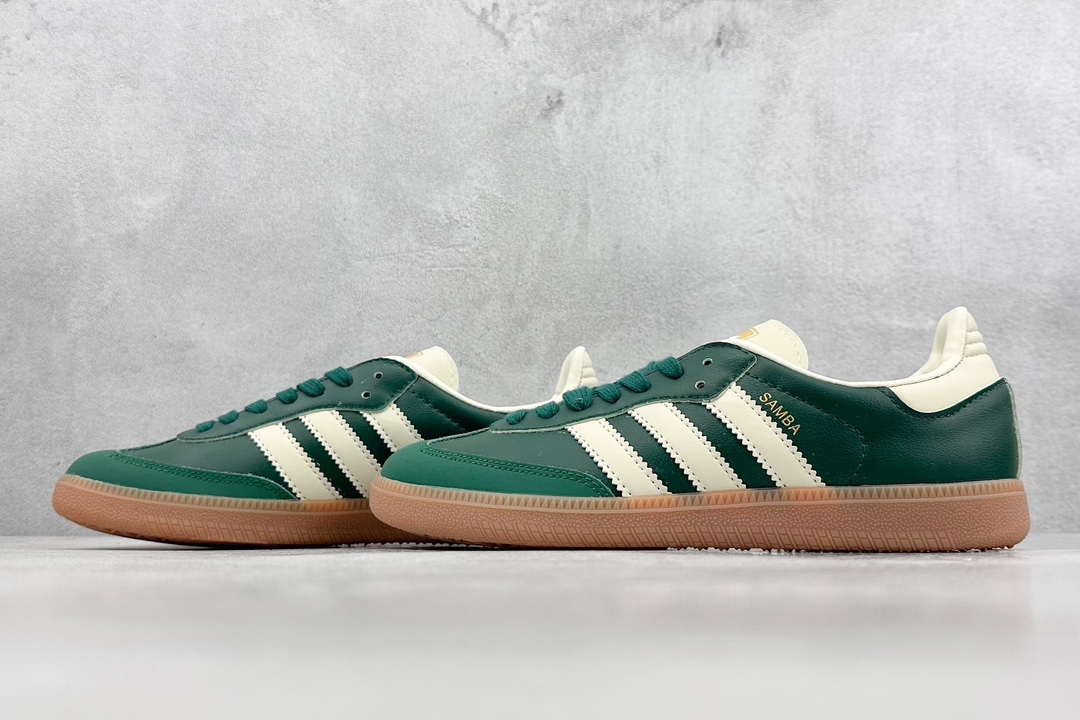 150 Adidas Originals Samba OG"Collegiate Green Gum"桑巴舞板鞋 绿奶油白 IE0872