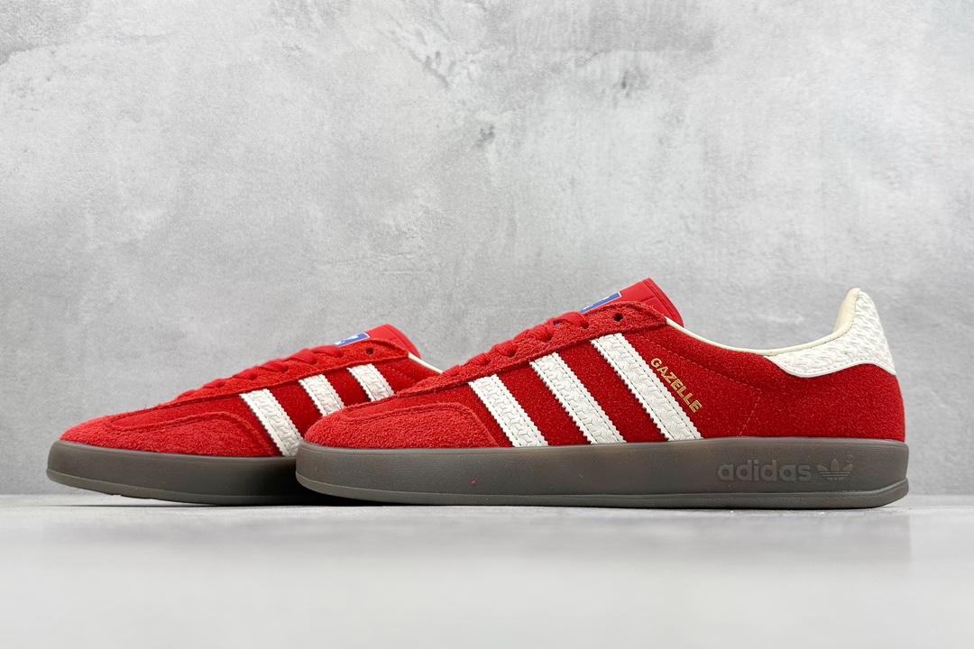 160 R版 adidas Originals Gazelle INdoor 三叶草休闲防滑耐磨低帮板鞋  IF1808