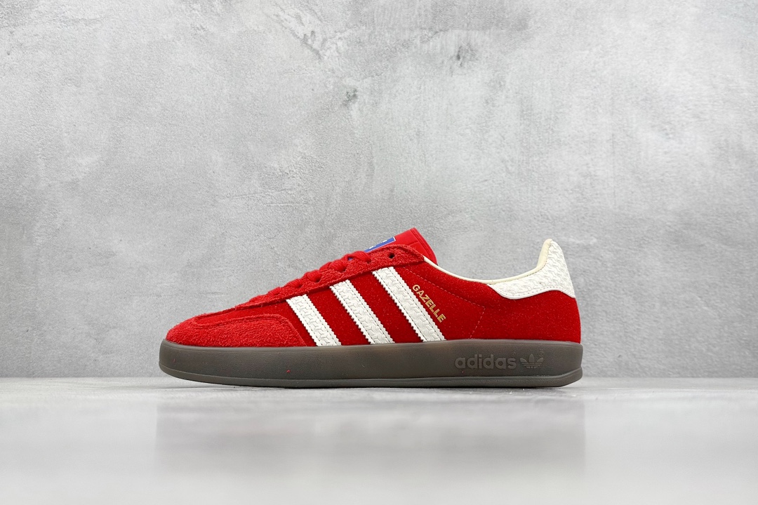 160 R版 adidas Originals Gazelle INdoor 三叶草休闲防滑耐磨低帮板鞋  IF1808