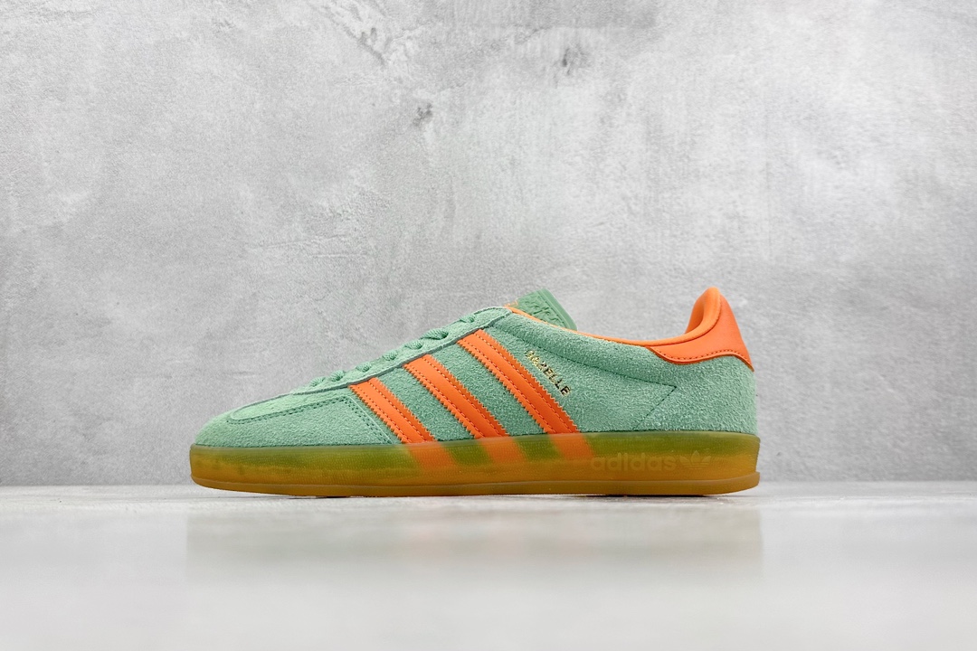 190 adidas Originals Gazelle INdoor 三叶草休闲防滑耐磨低帮板鞋 HQ8714