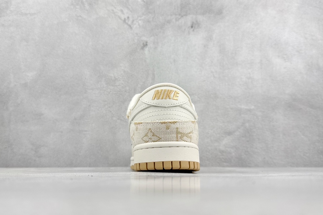 300 Nike SB Dunk Low x Louis Vuitton 定制绑带白黄 SJ2068-247