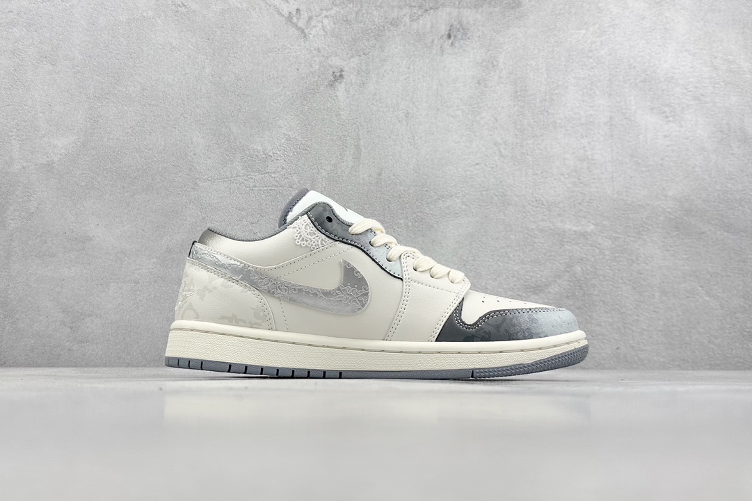 300 礼盒版 Air Jordan 1 Low 熊猫恶作剧 摩登薇境 格雷系 坚毅之花  553560-053