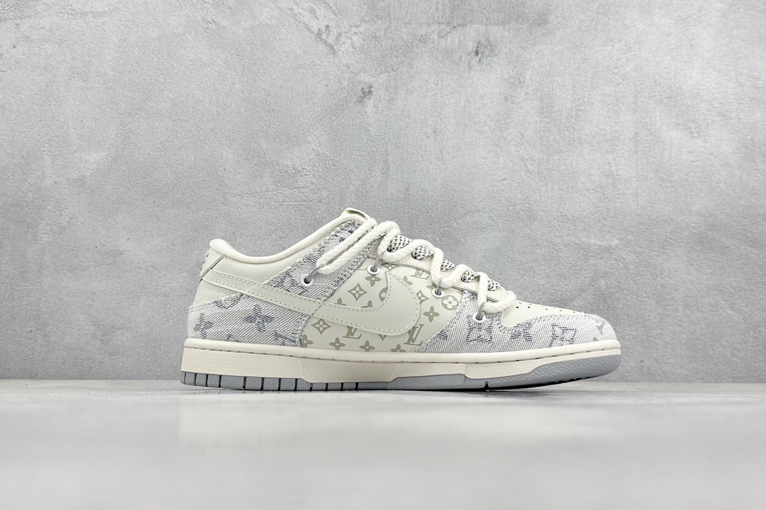 300 Nk SB Dunk Low LV联名-蓝牛仔印花 周年高端定制 低帮休闲板鞋 SJ2068-248