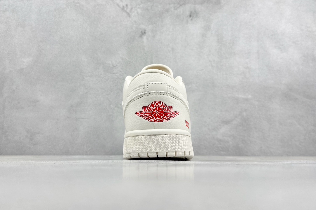 280 Supreme x Air Jordan 1 Low AJ1 乔1联名-白天使 高端定制 低帮复古文化板鞋 WG8850-002