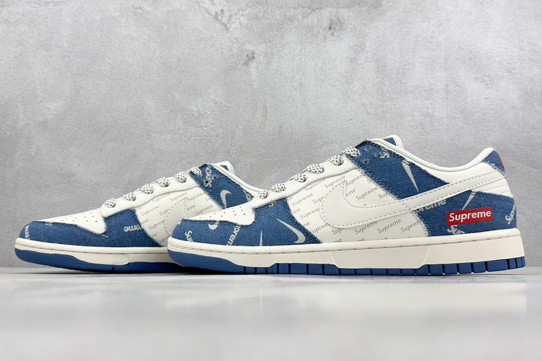 280 Nk Dunk Low Supreme-弹幕蓝牛仔 周年高端定制 低帮休闲板鞋 FC1688-194