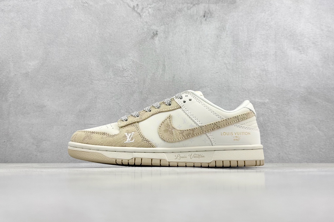 280 NK Dunk Low Retro ”DIY高端定制“ 米白卡其Lv联名 低帮休闲运动板鞋  XP3802-337