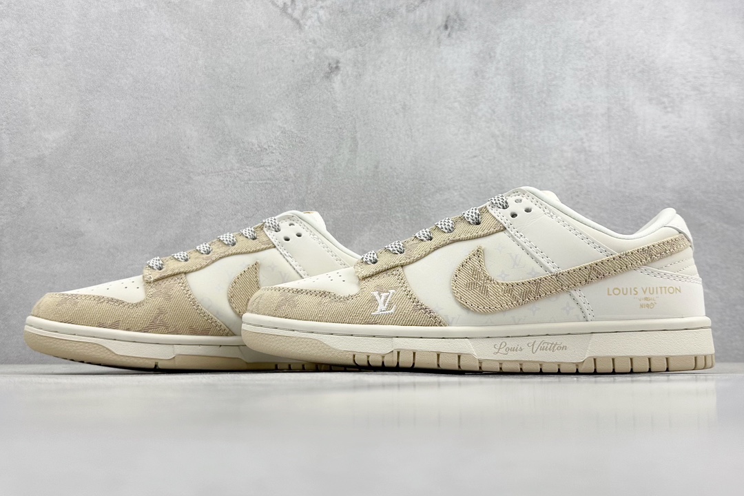 280 NK Dunk Low Retro ”DIY高端定制“ 米白卡其Lv联名 低帮休闲运动板鞋  XP3802-337