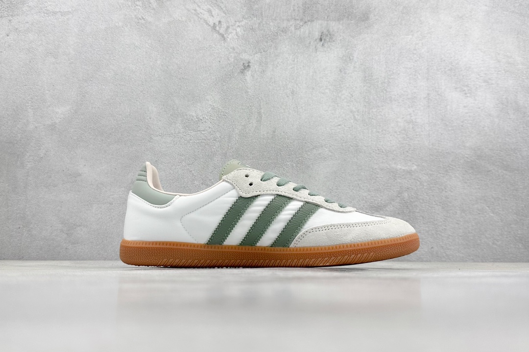 210 H11版 adidas Samba OG 白绿色 ID0492