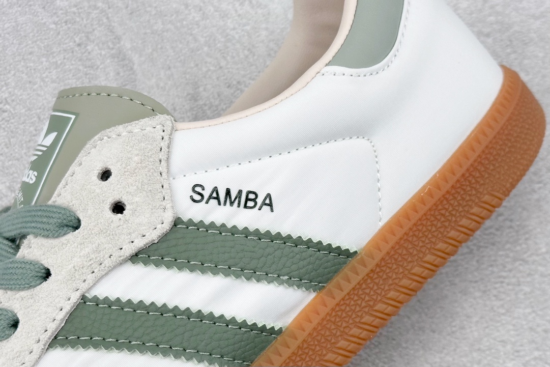 210 H11版 adidas Samba OG 白绿色 ID0492