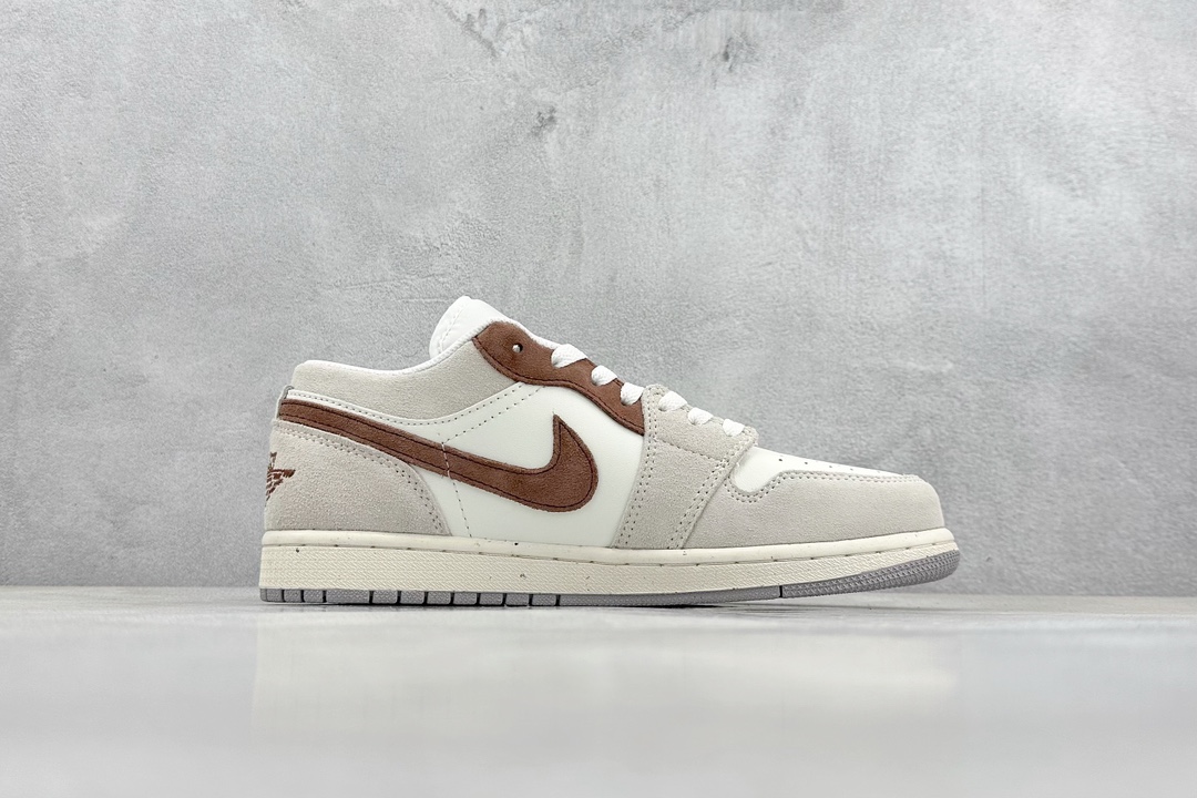 200 外贸版 Air Jordan 1 Retro Low 红砖 米灰暗红  HF1567-200