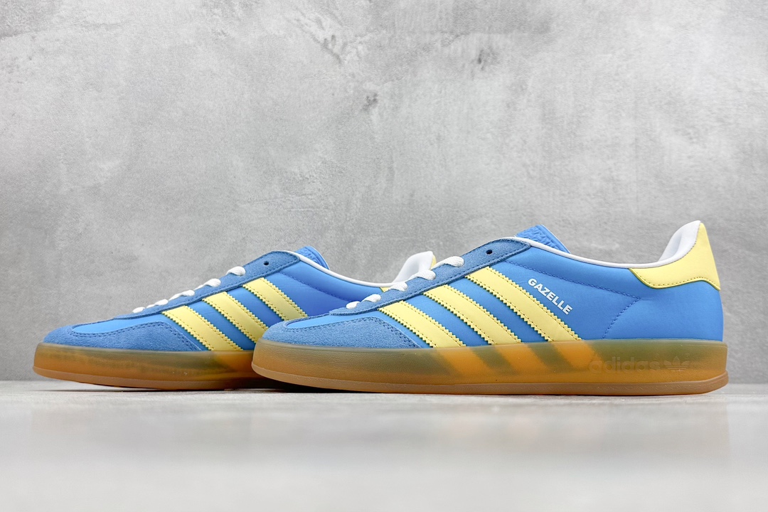 210 H11版 adidas originals Gazelle 蓝黄 IE2960