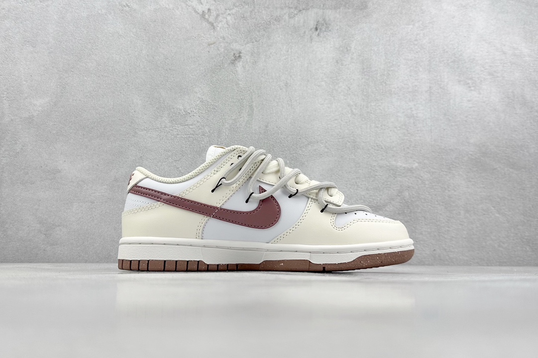 260 YC版 Nike SB Dunk Low 牛皮织物 蒸汽木偶 生打椰椰 奶白红 DD1873-103