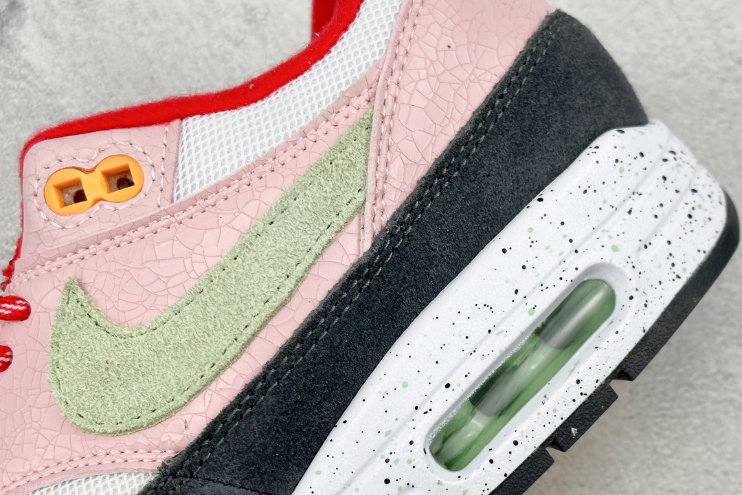 Nike Air Max 1 replica pink pants white retro casual running shoes FZ4133-640