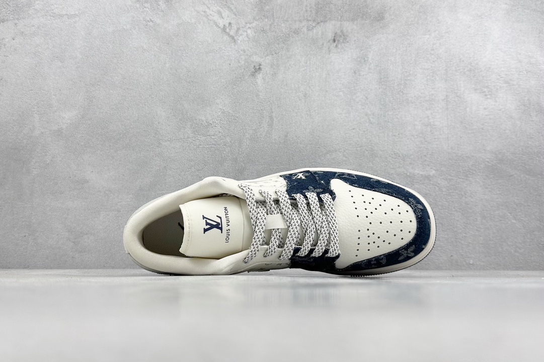 LV x Air Jordan 1 Low Denim Blue SJ9950-003