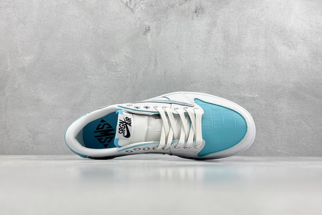 Travis Scott x Fragment x Air Jordan 1 Low TS joint inverted hook low-top sneakers DM7866-771