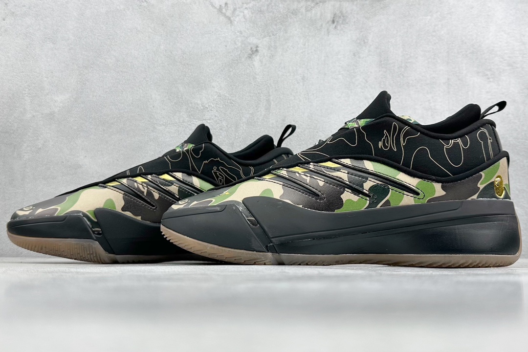 GJR Adidas Dame 9 Lillard signature shoe midsole configuration equipped with the latest Light Strike wear-resistant shock-absorbing outsole GY3025