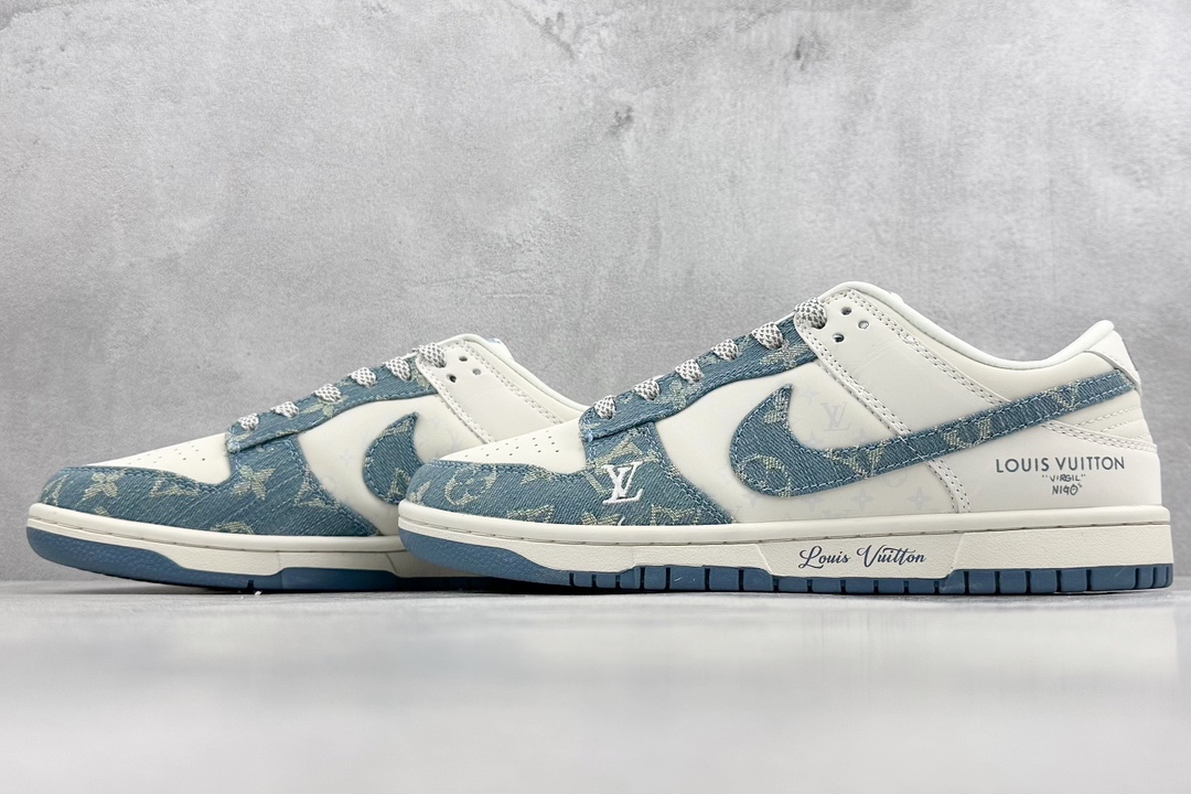 280 Nike SB Dunk Low x Louis Vuitton 白青牛仔布 XP3802-336