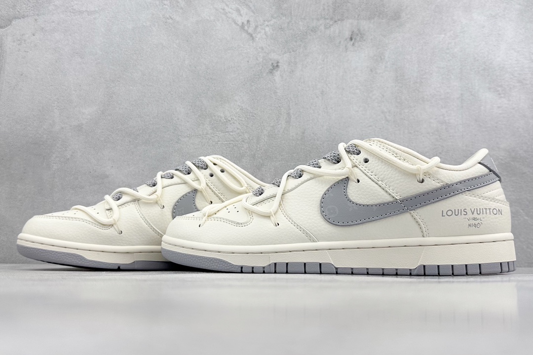 300 Nike SB Dunk Low x Louis Vuitton 白灰绑带满天星 JJ5688-101