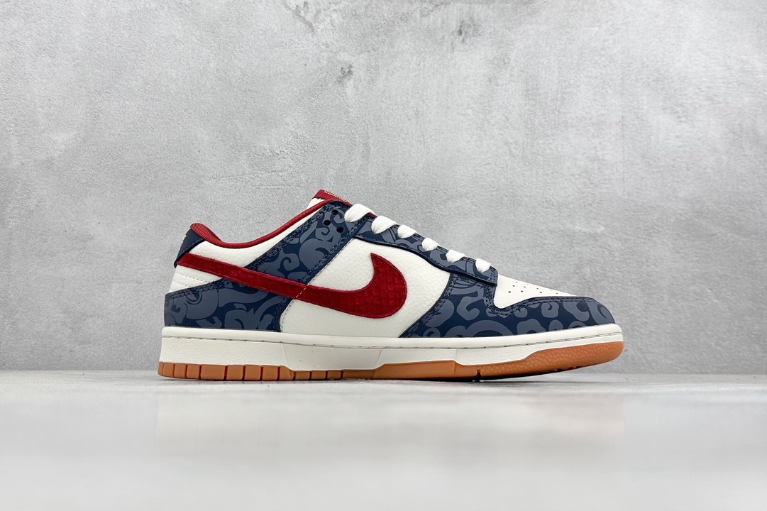 300 Nike Dunk Low 龙年限定 暗纹 蓝红勾  DQ1098-365