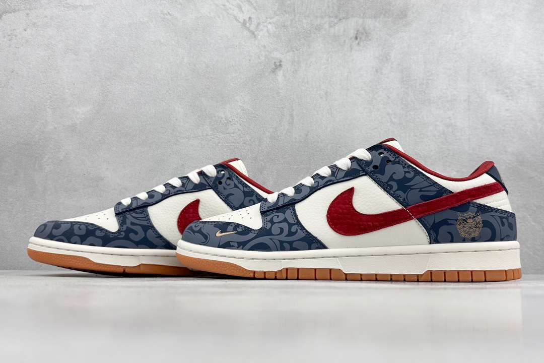 300 Nike Dunk Low 龙年限定 暗纹 蓝红勾  DQ1098-365