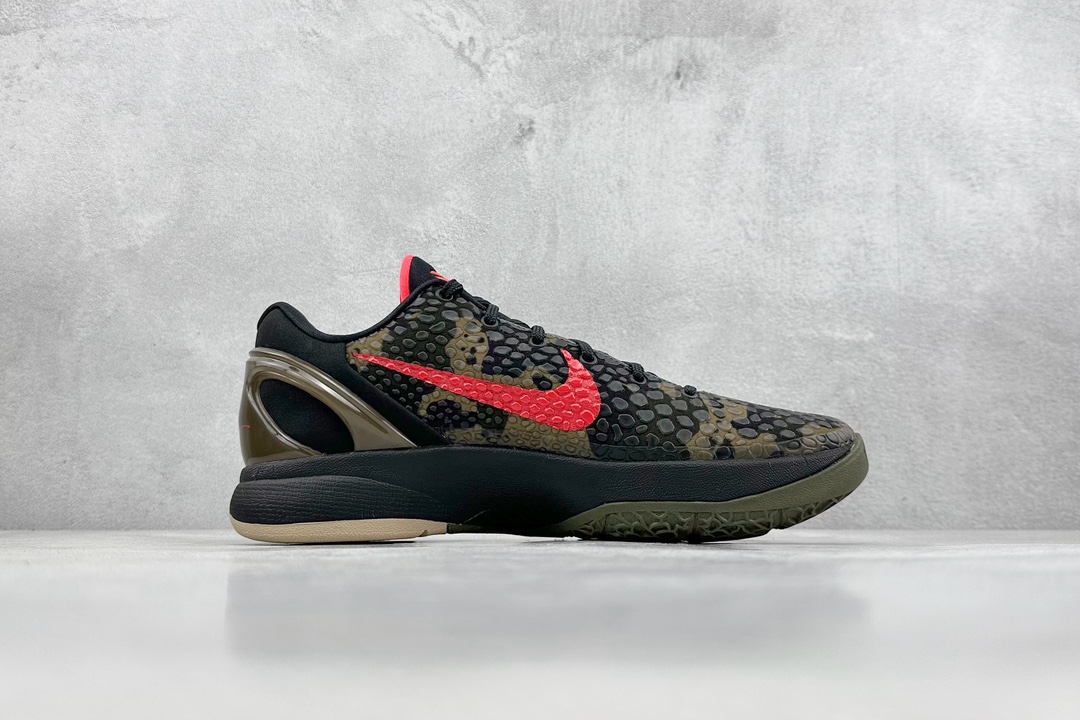 350 GT纯原 Nike Zoom Kobe 6 Protro "Italian Camo” 黑红 FQ3546-001