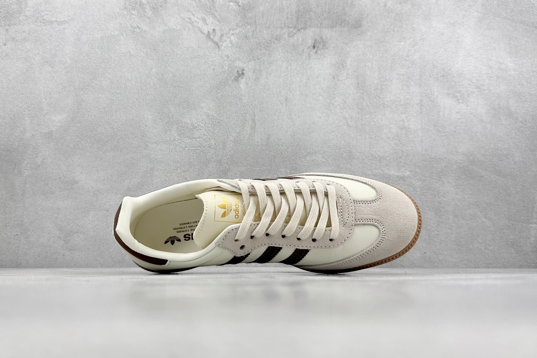 150 R版 adidas originals Samba 乳白色 褐色 ID1447