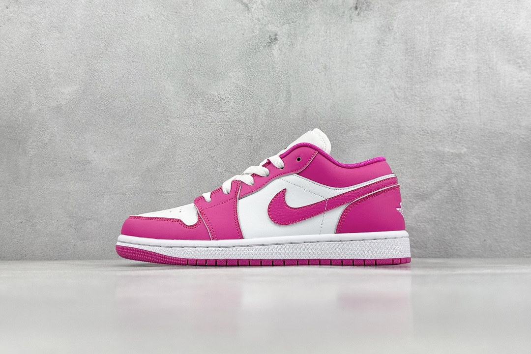 200 K版 Air Jordan 1 Low 玫红 AJ1乔1低帮休闲板鞋  FV8486-600