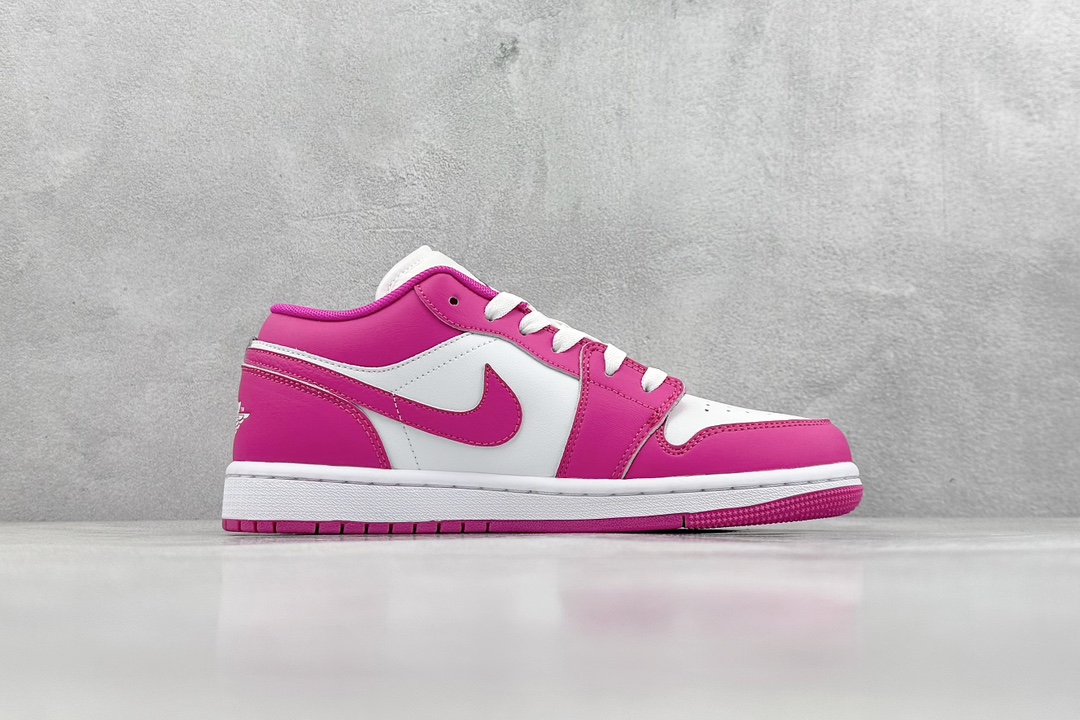 200 K版 Air Jordan 1 Low 玫红 AJ1乔1低帮休闲板鞋  FV8486-600