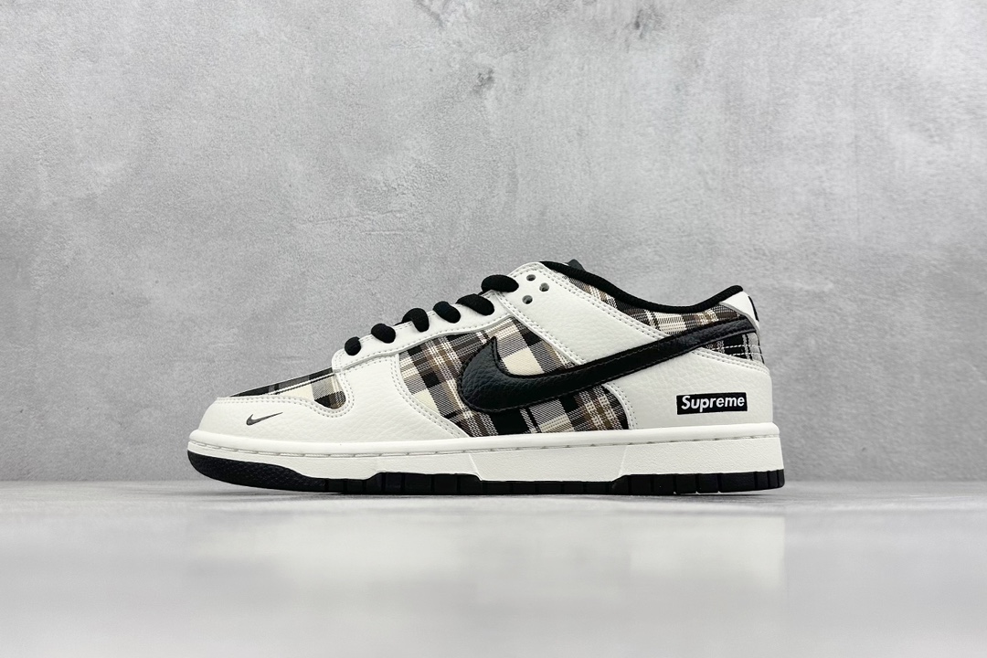 280 DK版 Supreme x Nk SB Dunk Low 联名格子布配色 低帮休闲运动滑板板鞋 SP1098-061