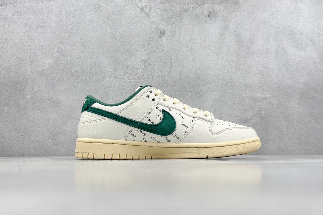 280 Nike SB Dunk Low x Stussy 斯图西米白绿三钩 CF3688-006