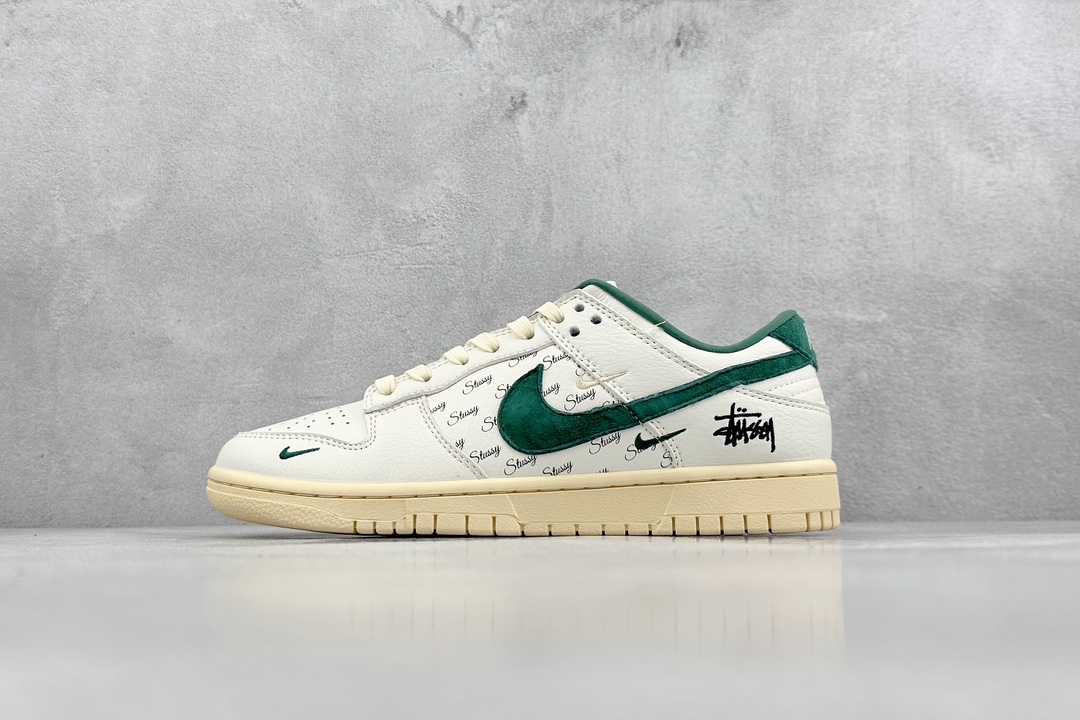 280 Nike SB Dunk Low x Stussy 斯图西米白绿三钩 CF3688-006