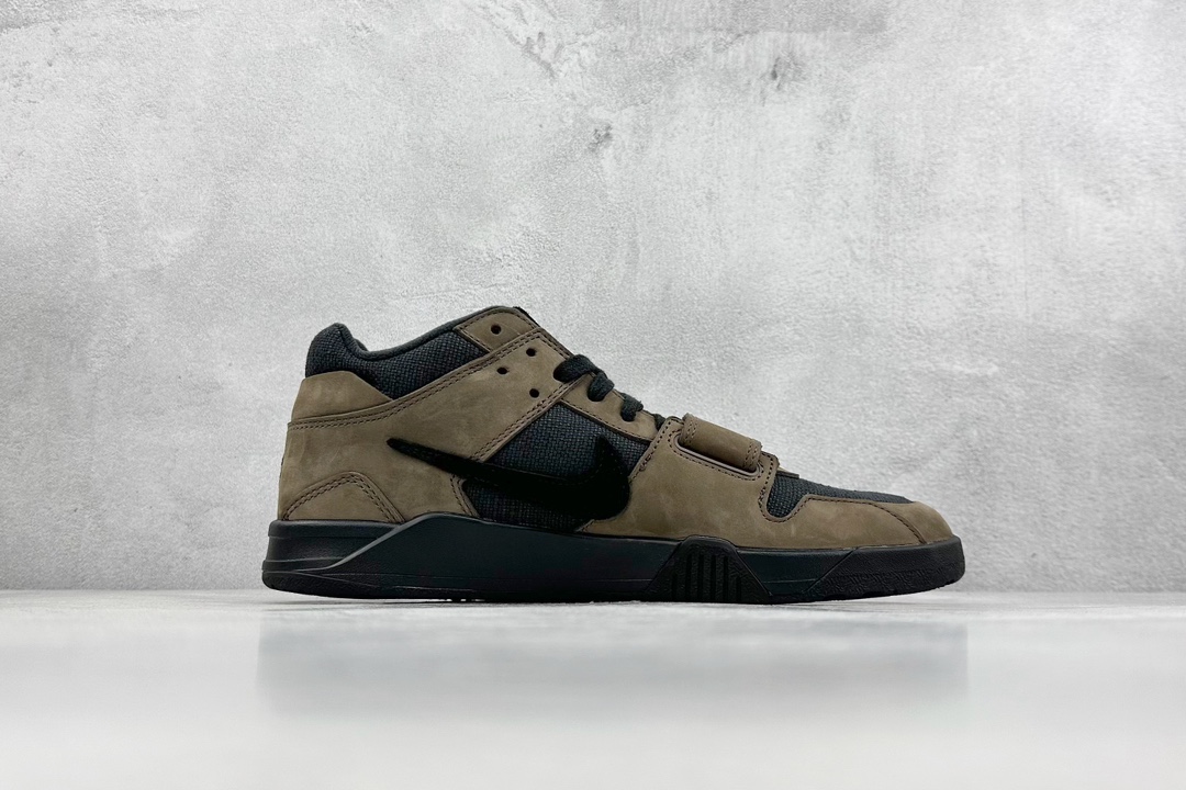 420 N版 Travis Scott x Jordan Cut The Check AJ1 乔1倒勾魔术贴 时尚篮球鞋  FZ8117-204