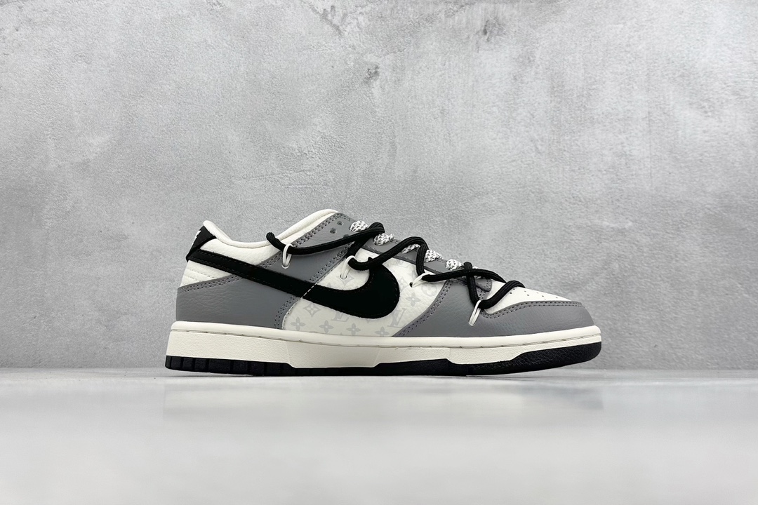300 Nk SB Dunk Low LV联名-星空灰 周年高端定制 绑带低帮休闲板鞋 JJ5688-104