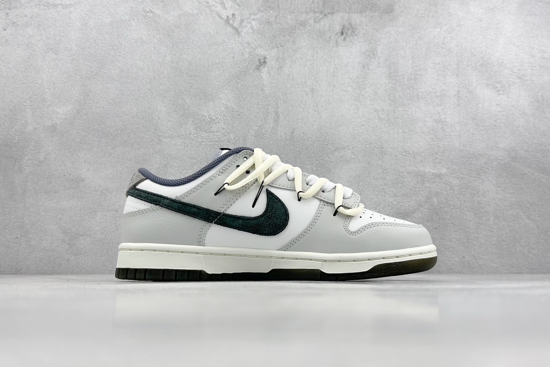 280 YC版 Nk Dunk Low 浅灰墨绿勾 SB低帮绑带休闲板鞋 FJ4188-100