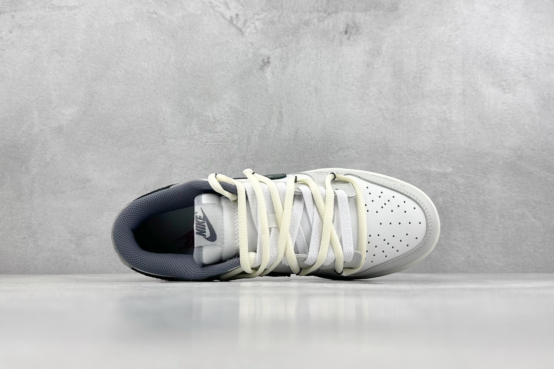 280 YC版 Nk Dunk Low 浅灰墨绿勾 SB低帮绑带休闲板鞋 FJ4188-100