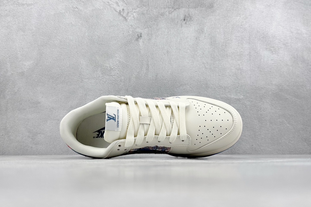 280 NK Dunk Low Retro ”DIY高端定制” LV米蓝小香风低帮休闲运动板鞋 XX2025-323