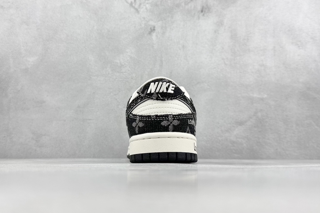 280 NK Dunk Low Retro ”DIY高端定制” LV米白黑牛仔印花 低帮休闲运动板鞋 SJ2068-256