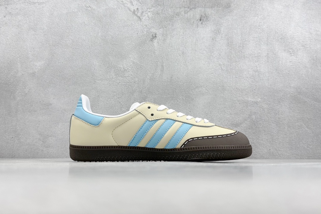 220 DIY版 adidas originals Samba OG 白绿灰棕 复古经典轻便板鞋 IG1024