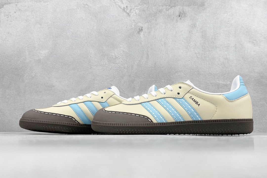 220 DIY版 adidas originals Samba OG 白绿灰棕 复古经典轻便板鞋 IG1024