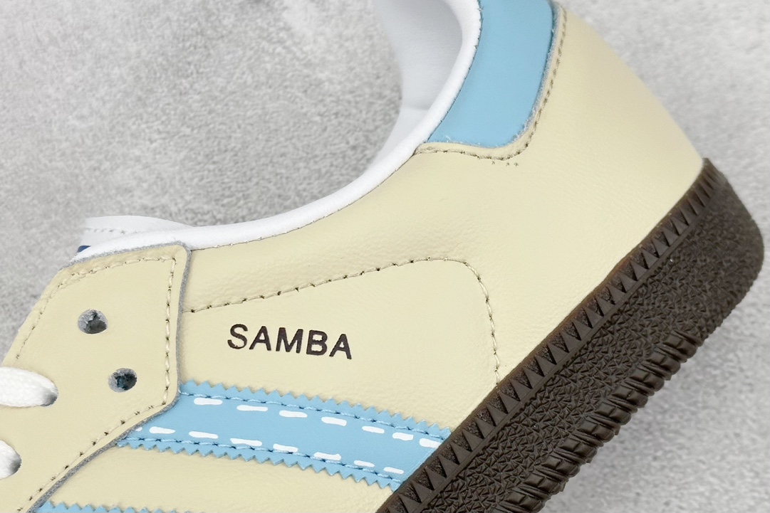 220 DIY版 adidas originals Samba OG 白绿灰棕 复古经典轻便板鞋 IG1024