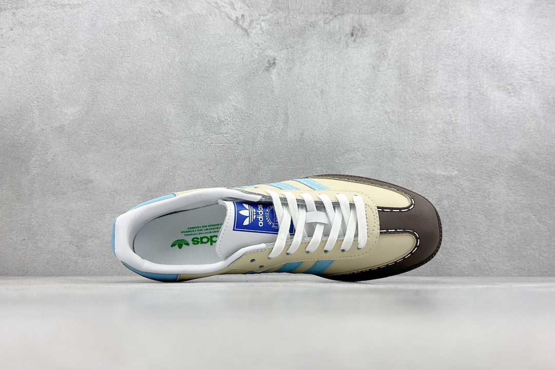 220 DIY版 adidas originals Samba OG 白绿灰棕 复古经典轻便板鞋 IG1024