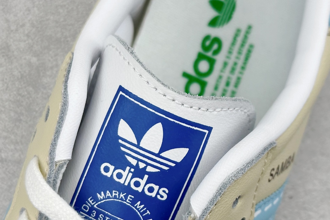 220 DIY版 adidas originals Samba OG 白绿灰棕 复古经典轻便板鞋 IG1024