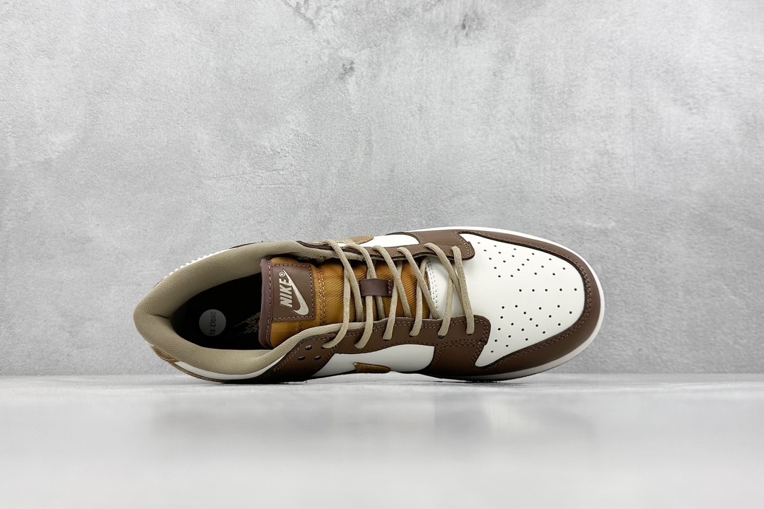 200 ST版 Nike Dunk Low GS Brown Plaid 白棕拼接 FV3653-191