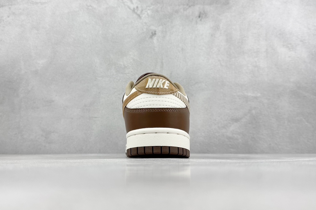200 ST版 Nike Dunk Low GS Brown Plaid 白棕拼接 FV3653-191