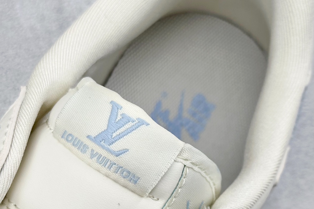 280 Travis Scott x Nike Air Jordan 1 Low x Louis Vuitton 三方联名 Air Jordan 1 Low 反转白牛仔布浅蓝倒钩 LJ5188-003