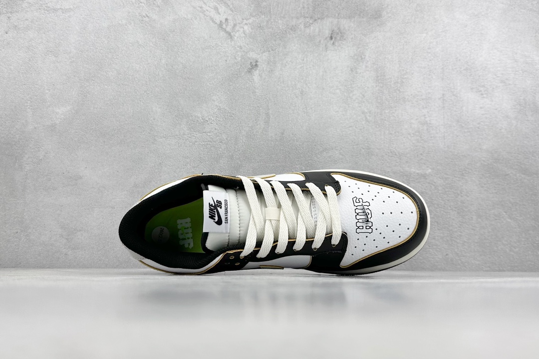 ST版 HUF x Nk SB Dunk Low ”San Francisco” 黑白熊猫 联名款 SB低帮运动休闲板鞋  FD8775-001