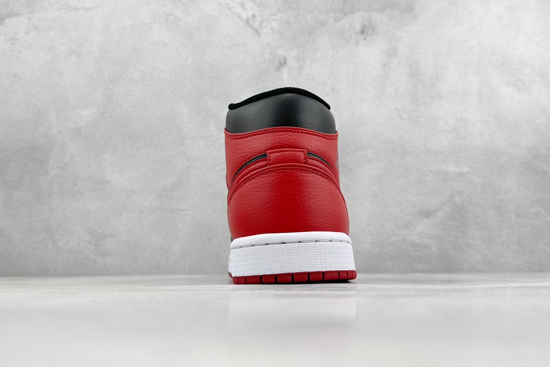 VT性价比 Air Jordan 1 Mid 黑红 小禁穿  554724-074